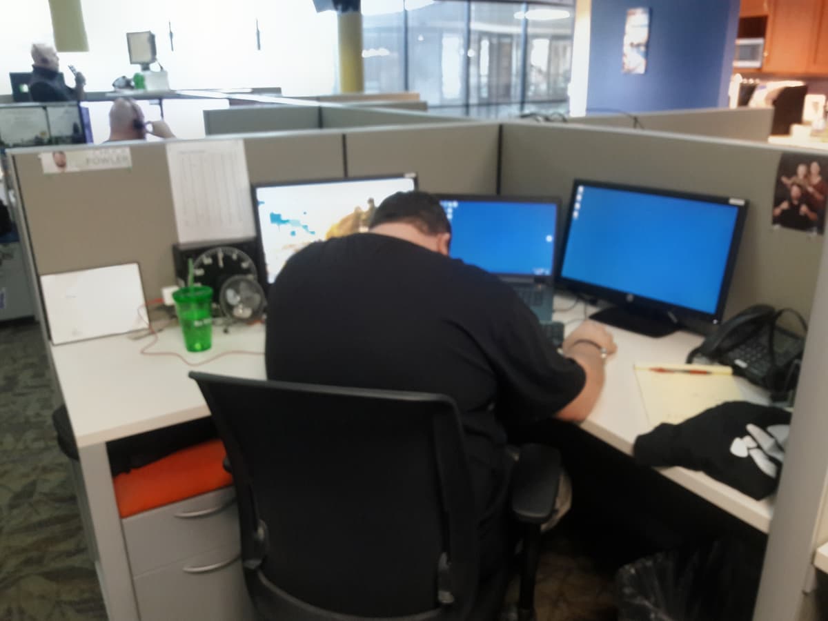 Sleeping coworker