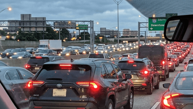 Bumper to bumper morning commute